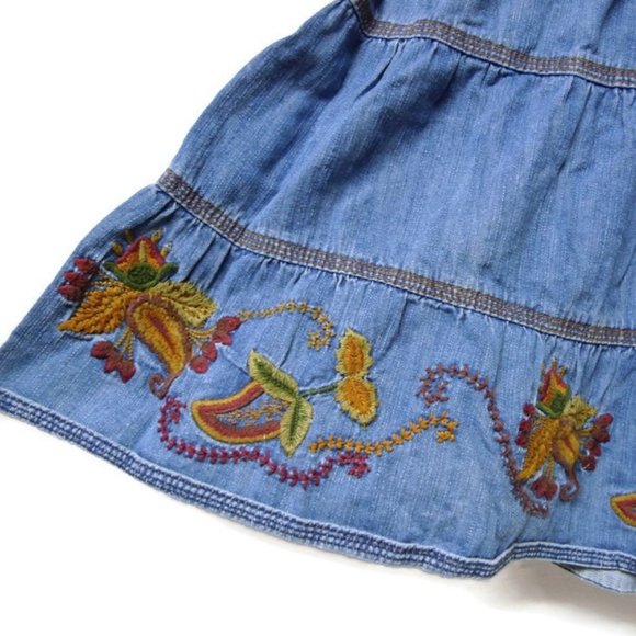 Department Of Peace embroidered denim skirt - Picture 5 of 6